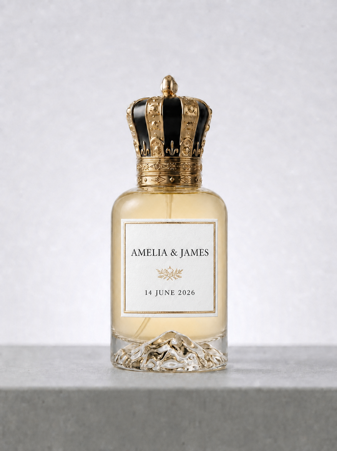 a custom perfume as a wedding favour